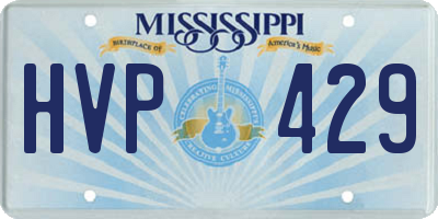 MS license plate HVP429