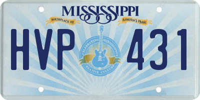 MS license plate HVP431