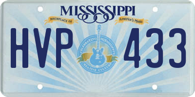 MS license plate HVP433