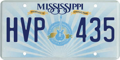 MS license plate HVP435