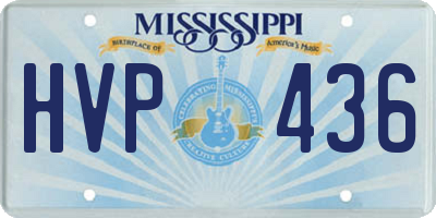 MS license plate HVP436