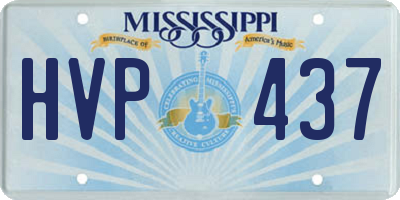 MS license plate HVP437