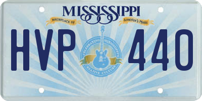MS license plate HVP440