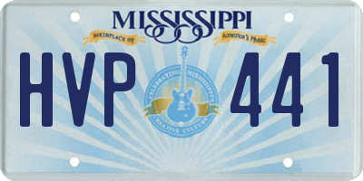 MS license plate HVP441