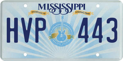 MS license plate HVP443