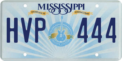 MS license plate HVP444