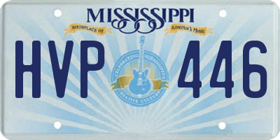 MS license plate HVP446