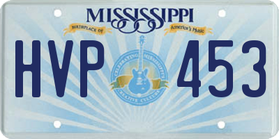 MS license plate HVP453