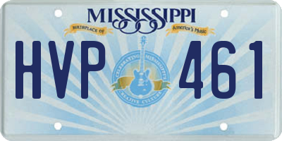 MS license plate HVP461