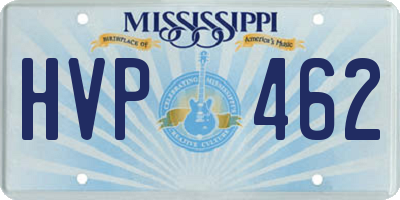 MS license plate HVP462