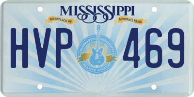 MS license plate HVP469