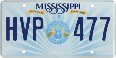 MS license plate HVP477