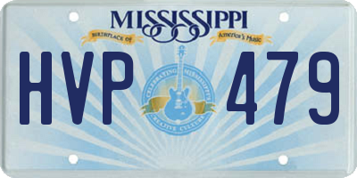 MS license plate HVP479