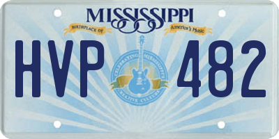 MS license plate HVP482