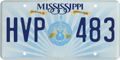 MS license plate HVP483