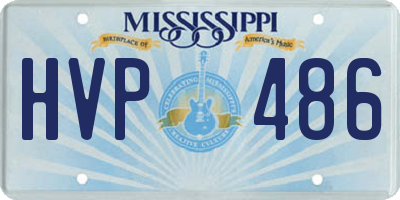 MS license plate HVP486