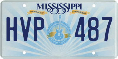 MS license plate HVP487