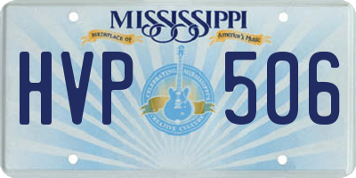 MS license plate HVP506