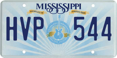 MS license plate HVP544