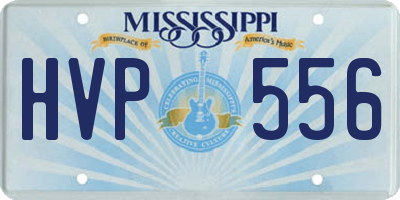MS license plate HVP556
