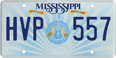 MS license plate HVP557