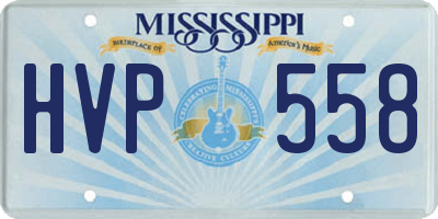 MS license plate HVP558