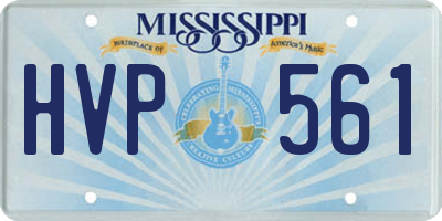 MS license plate HVP561