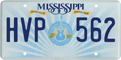 MS license plate HVP562