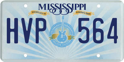 MS license plate HVP564