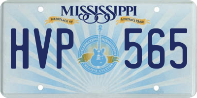 MS license plate HVP565