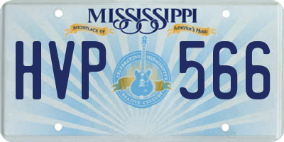 MS license plate HVP566