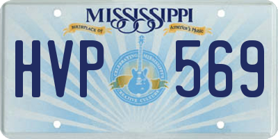 MS license plate HVP569