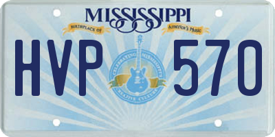 MS license plate HVP570