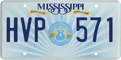 MS license plate HVP571