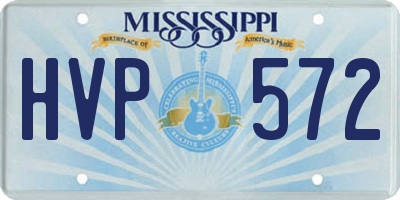 MS license plate HVP572