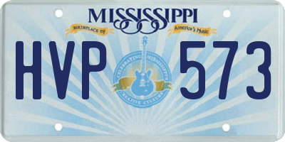 MS license plate HVP573