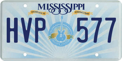 MS license plate HVP577