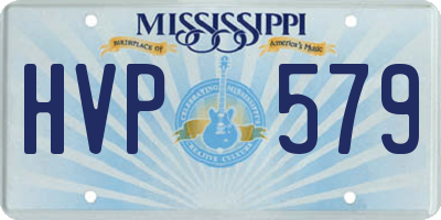 MS license plate HVP579