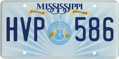 MS license plate HVP586