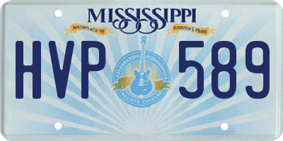 MS license plate HVP589