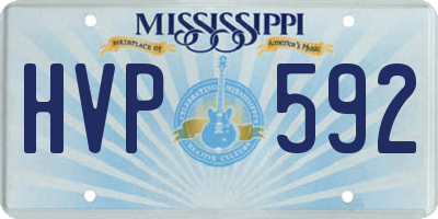 MS license plate HVP592