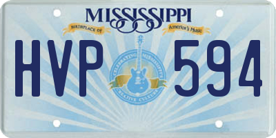 MS license plate HVP594
