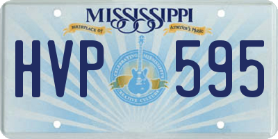 MS license plate HVP595