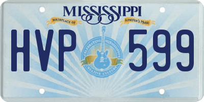 MS license plate HVP599
