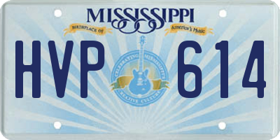 MS license plate HVP614