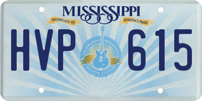 MS license plate HVP615
