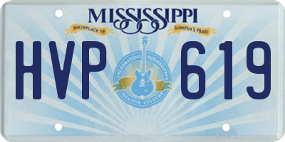 MS license plate HVP619
