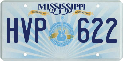 MS license plate HVP622