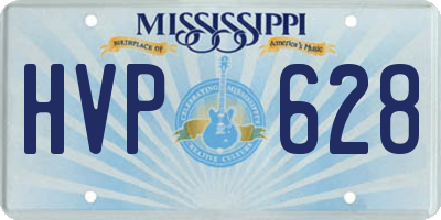 MS license plate HVP628