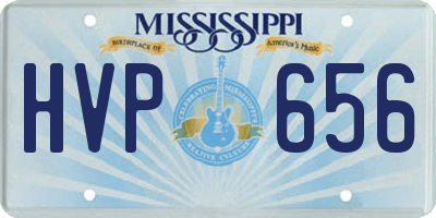 MS license plate HVP656